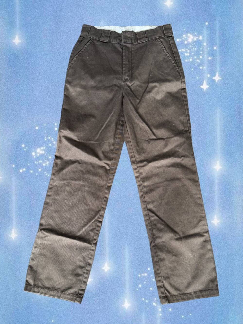 Ardene Brown Straight Leg Pants High Rise Minimal Workwear Trouser Size 01